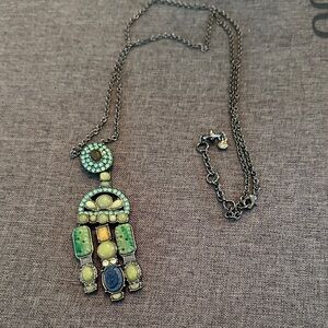 Elegant Multi-Color Pendant Necklace